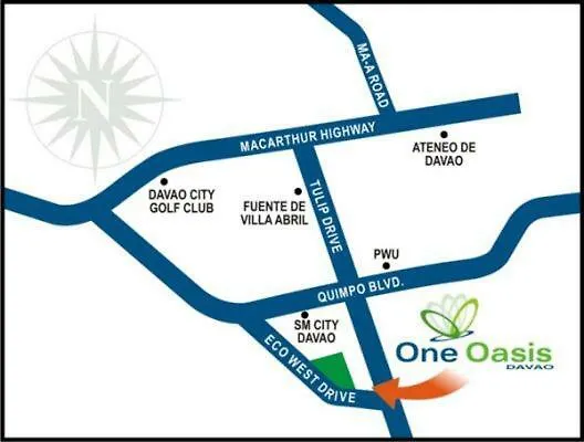 2Br Condo Free Pool With Wifi Near Mall In Davao City
